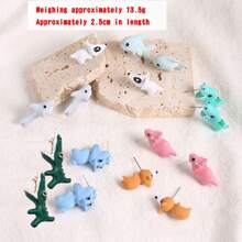 1 đôi Hợp kim kẽm Dễ thương Thú vật Hoạt hình Hoạt hình Hoa tai Với Nhỏ giọt Dầu Thủ công - Nhiều màu - Xem 2