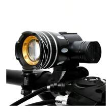 LED Bike Light Super Bright USB Rechargeable Bicycle Light 300 Meters USB Charging 2 Hours For 3-5hours Using Front Rear Waterproof - Black - View 1