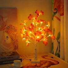 1个玫瑰花灯，24颗LED玫瑰花台灯，适合女孩、女士、青少年家居装饰，卧室、客厅、派对、婚礼、圣诞节、情人节装饰 - 粉色 - 查看 15