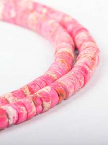 (55-60)Pcs/3*6mm Multi-Color Imperial Stone Pipe Bead Cylindrical Partition Loose Bead, Diy Bead String Jewelry Accessories, Necklace, Earrings, Bracelet Production
