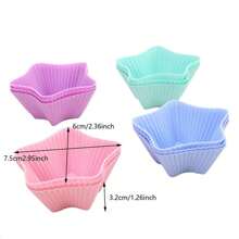 12 Piezas, Moldes De Silicona Reutilizable Para Cupcakes - Perfecto Para Hornear Muffins, Pasteles Y Más!