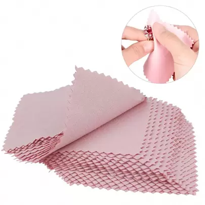 10/20/30/50pcs Jewelry Polishing Cloth, Double-Layer Velvet Polishing Cloth, Jewelry Cleaning Tool