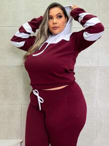 Plus Size Co-Ords - Plus Size Wine - View 3