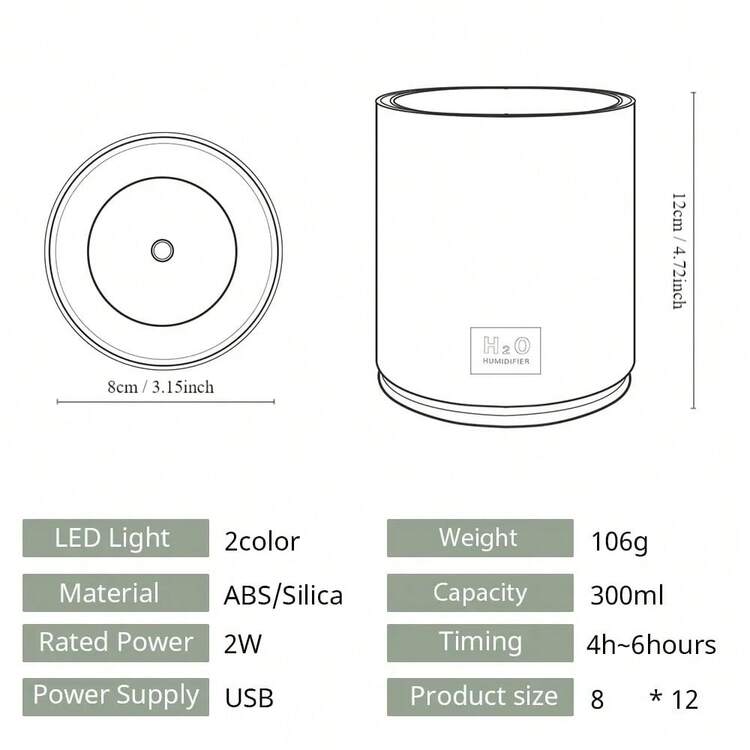 Máy giữ ẩm USB di động Siêu âm Đầy màu sắc Cúp Máy khuếch tán hương thơm Mát mẻ Mù sương Không khí Máy giữ ẩm Với Ánh sáng Đối với Ô tô/xe hơi - Hồng - Xem 2