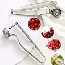 Quitabolas manual de acero inoxidable para jujubes y cerezas para cocina doméstica - Plateado - Ver 8