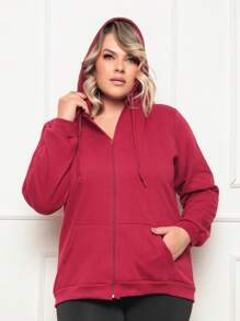 Women Coats - 酒紅色 - 查看 4