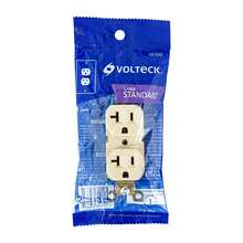 Contacto dúplex, 2 polos 3 hilos, 20 A, Standard, marfil CODO-MS 46100 - Beis - Ver 4