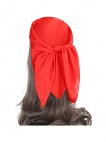 1 Piece Women Beach Accessories Silk Scarf Shawl Bandana Beach Towel Headwrap Hair Accessories Clothing Accessory Bandana,Hair Band,Head Band Ideal For Dressing Up Your Look