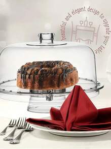 1入組12英寸婚禮蛋糕架，6合1多功能盤子和蛋糕盤，可用作婚禮蛋糕架、沙拉碗、盤子、冷飲碗、甜點碟、玉米片和莎莎醬碟。 - 無色 - 查看 9