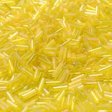 300 颗 2x6 毫米多色混合长管种子珠闪亮玻璃珠适用于制作手链首饰 DIY 针线活手工配件 - 彩色 - 查看 16