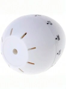 Egg Timer Kitchen Mechanical Countdown Timer Cute Egg Shaped Manual Timing Alarm Clock Cooking Baking Classroom Rotating Reminder (White) - White - View 8