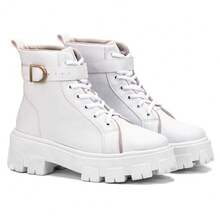 Women Mid-Calf Boots - trắng - Xem 3