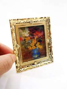 1 件微型娃娃屋壁画框架，1:12 比例复古宫殿风格装饰配件（部分随机），微型，微型物品，娃娃屋微型模型，复古墙壁装饰，娃娃屋微型模型，微型装饰 - 彩色 - 查看 10