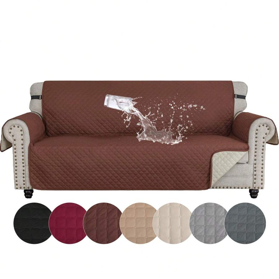 YSTYLE Sofa Cover 1/2/3/4 Seater - Waterproof Sofa Cover With Armrests, Sofa Protector Non-Slip, Sofa Cover, Couch Cover, Sofa Protection, Sofa Cover Protector For Pets Cat Dogs - Coffee Brown - View 1