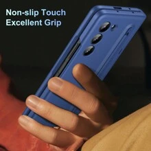 Samsung Galaxy Z Fold 6/5/4/3 Compatible Case With Stylus, Swivel Hinge, Stand Function, And Full Body Protection, Comes With Gift Box