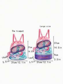 Cartoon Swim Bag - Quality Design, Versatile Fitness Backpack, Travel-Friendly Toiletry Organizer, Spacious Dual-Shoulder Storage Bag-Ideal For Swimming Storage - Multicolor - View 3