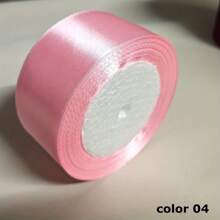 1 Rollo de cinta de raso de colores de 25 yardas para hacer lazos con rosas y moños, cinta para la decoración de pasteles de Navidad y vacaciones de 4cm de ancho - Multicolor - Ver 12