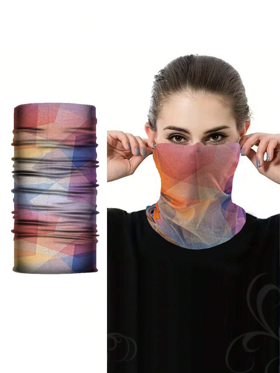 Sun Protective Anti UV Outdoor Sports Cycling Scarf Breathable Sunscreen Headscarf Magic Headband Scarf Cycling Mask Neck Cover For Men And Women Ski Mask,Suitable For Cycling,Riding Motorcycle And Skiing - Multicolor - View 1
