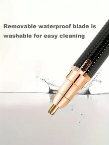 3合1口紅造型剃刀，電動除毛修眉器，USB充電式全身脫毛器，適用於女性面部、眉毛、鼻毛、腋毛脫毛，送給女性的禮物 - 黑色 - 查看 7