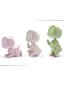 Pink Dinosaur Shaped Fun Alarm Clock With Multiple Functions+ 6 Alarm Tones+ Sound Control Time Reporting+ Indoor Temperature Display+ Sleep Assistant+ Ideal Gift For Girls - Green - View 10