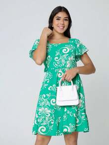 Tween Girls Dresses - màu xanh lá - Xem 3