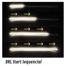 Barra de led DRL Farol  Função Start  Seta Sequencial 12v - Branco - Visão 10