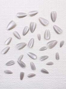 Almond Press On Nails - BTArtbox Silver Glitter Short Press On Nails, Cat Eye Glue On Nails With Nail Glue, Reusable Stick On Nails In 15 Sizes - 30 Soft Gel Fake Nails Kit, Caramel Nail Supplies - Multicolor - View 3