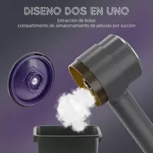 Quitapelusas electrico para ropa recargable, con 5 cuchillas Reemplazables, potente succión, con tapa trasera con fijación magnética, adecuado para todo tipo de ropa, Nergo - Negro - Ver 5