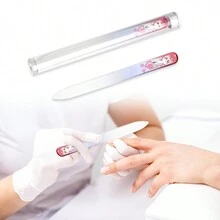 Czech Glass Nail File (With Storage Box) - Etched Crystal Nail File, Suitable For Natural Nails, Double-Sided Different Coarseness, Professional Manicure Care Tool, With Storage Box, Nail Shaper - Multicolor - View 11
