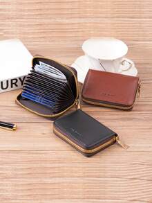 手風琴式中性信用卡套,迷你錢包,包,身份證組織者 - 彩色 - 查看 2