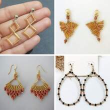 300 颗 2x6 毫米多色混合长管种子珠闪亮玻璃珠适用于制作手链首饰 DIY 针线活手工配件 - 彩色 - 查看 6