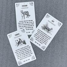 Baraja De Animales Espirituales - 54 Cartas - Blanco y Negro - Ver 2