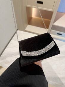 1 chiếc túi cầm tay đính đá lấp lánh, túi xách dự tiệc cưới màu trắng lãng mạn, túi đeo chéo dạng phong bì cho các sự kiện trang trọng Túi cô dâu Tready, hoàn hảo cho tiệc tùng, đám cưới, vũ hội, tiệc tối/tiệc, kết hợp với váy cưới, váy trang trọng, váy vũ hội, váy sinh nhật, váy dự tiệc, kết hợp hoàn hảo với trang phục năm mới, kết hợp tuyệt vời với váy dự tiệc cho phụ nữ - màu đen - Xem 8