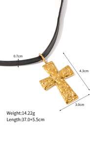 1件18k鍍金時尚吊墜項鍊,適合女士日常佩戴 - 彩色 - 查看 20