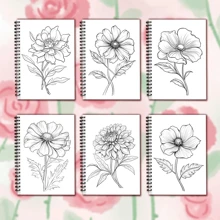 Tlenpo （3 月更新，30 页）成人女性涂色书 - 用于缓解、放松、焦虑，8.3x11.2 英寸，新年礼物、生日礼物、节日礼物、派对礼物、复活节、感恩节、返校、节日聚会礼物返校、母亲节、妈妈的礼物、返校、学校用品 - 清晨的花朵 - 查看 5