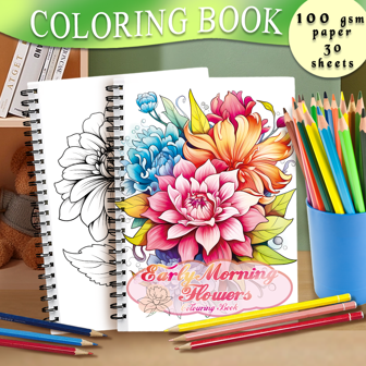 Tlenpo (Updated March, 30 Pages) Coloring Book For Adult Women - Used For Relief, Relaxation, Anxiety, 8.3x 11.2 Inches, New Year Gift, Birthday Gift, Holiday Gift, Party Gift, Easter, Thanksgiving, Back To School, Holiday Gathering Gift Back To School,Mother's Day,Mom's Gift,Back To School,School Supplies