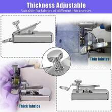 1 Miếng Máy may Đường may Hướng dẫn Với Chân , Đa chức năng Thẳng May vá Cái thước , phổ cập Máy may Phụ kiện Đối với Tất cả Máy may - Bạc - Xem 3