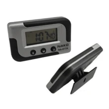 Mini Relógio De Mesa Digital Calendário De Mesa - Cinza e Preto - Visão 3