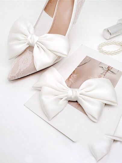 1 par de clips de zapato de tela de unicolor estilo coreano, adecuados para clips de cabello, corbatas, accesorios de ropa, fundas de teléfono