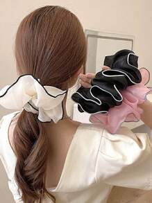 1pc/3pcs Gauze Extra Large Scrunchies, Korean Chic Hair Ties For Women, Romantic Hair Ties Valentine's Day Ponytail Holders, Hair Bobbles ,Head Piece Hair Accessories