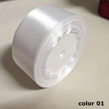 1 Rollo de cinta de raso de colores de 25 yardas para hacer lazos con rosas y moños, cinta para la decoración de pasteles de Navidad y vacaciones de 4cm de ancho - Multicolor - Ver 14