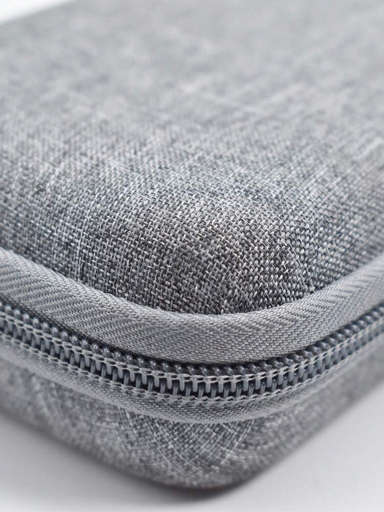 Boîte De Rangement De Chargeur Sans Fil Pliable 3 En 1 Avec Coque Dure Eva, Organisateur De Chargeur Portable, Sac De Rangement De Produit Électronique Numérique Avec Étui De Protection Contre Les Intempéries, La Pression Et La Fumée, Design De Poche À Mailles Denses Avec Fermeture À Glissière Portative Convient Pour Ucomx, Nano/apple Magsafe Duo/iseyyox/rtops/lisen - Gris - Voir 7