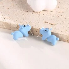 1 đôi Hợp kim kẽm Dễ thương Thú vật Hoạt hình Hoạt hình Hoa tai Với Nhỏ giọt Dầu Thủ công - Nhiều màu - Xem 7