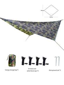 Chống thấm nước ngoài trời Lều Đối với Nhiều Sử dụng , Chống nắng , Cắm trại , Có thể mang đi Hình kim cương mặt trời Vải - ngụy trang - Xem 2