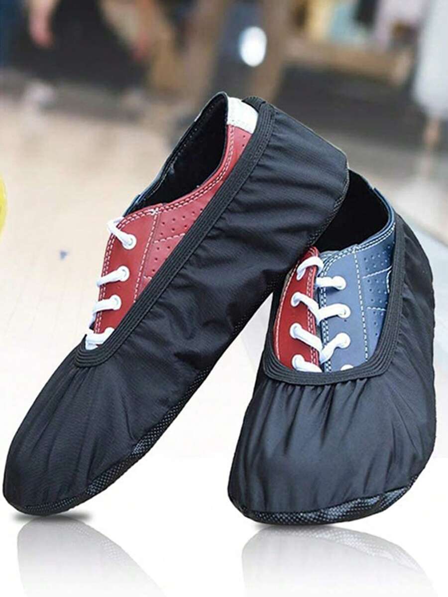 1對家用辦公室防水防塵鞋套，可重複使用和清洗 - 黑色 - 查看 1