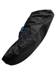 1對家用辦公室防水防塵鞋套，可重複使用和清洗 - 黑色 - 查看 6