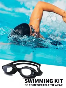 防水防雾泳镜和泳帽套装，男女通用游泳配件套装，沙滩必需品，沙滩配件，泳池浮板