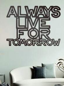 1pc Black Metal Wall Decoration For Home - Black - View 2