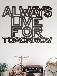 1pc Black Metal Wall Decoration For Home - Black - View 5