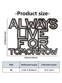 1pc Black Metal Wall Decoration For Home - Black - View 3